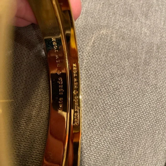 Kate Spade Colorful Striped Gold Bangle Set - Picture 2 of 2